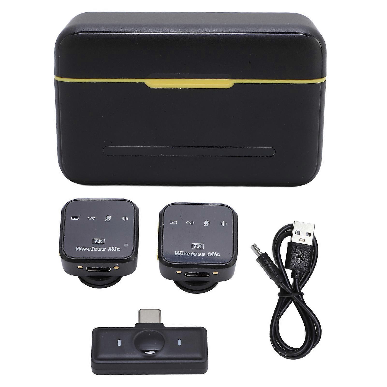 Professional 2.4G Wireless Lavalier Microphone with Noise Cancelling for Streaming & Karaoke