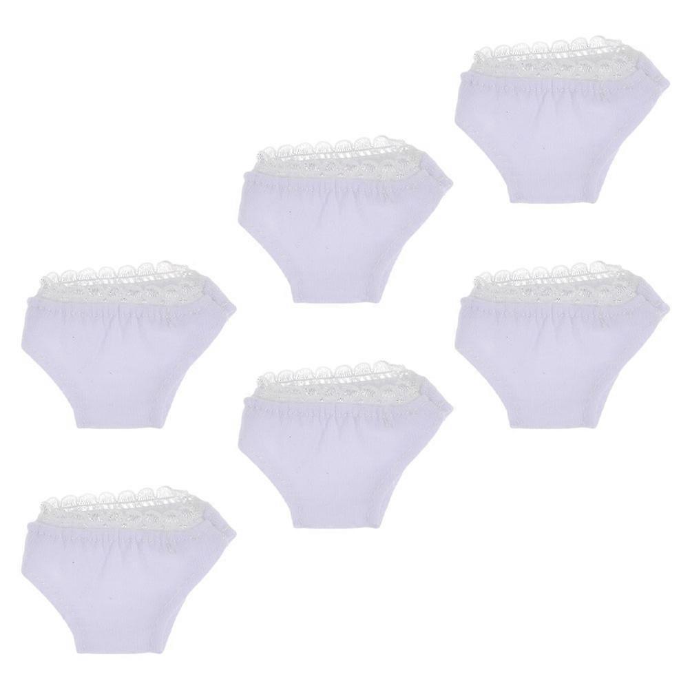 Girl Brief Underwear All Match Doll Briefs Toy Doll Adornment Elastic Cotton 6Pcs