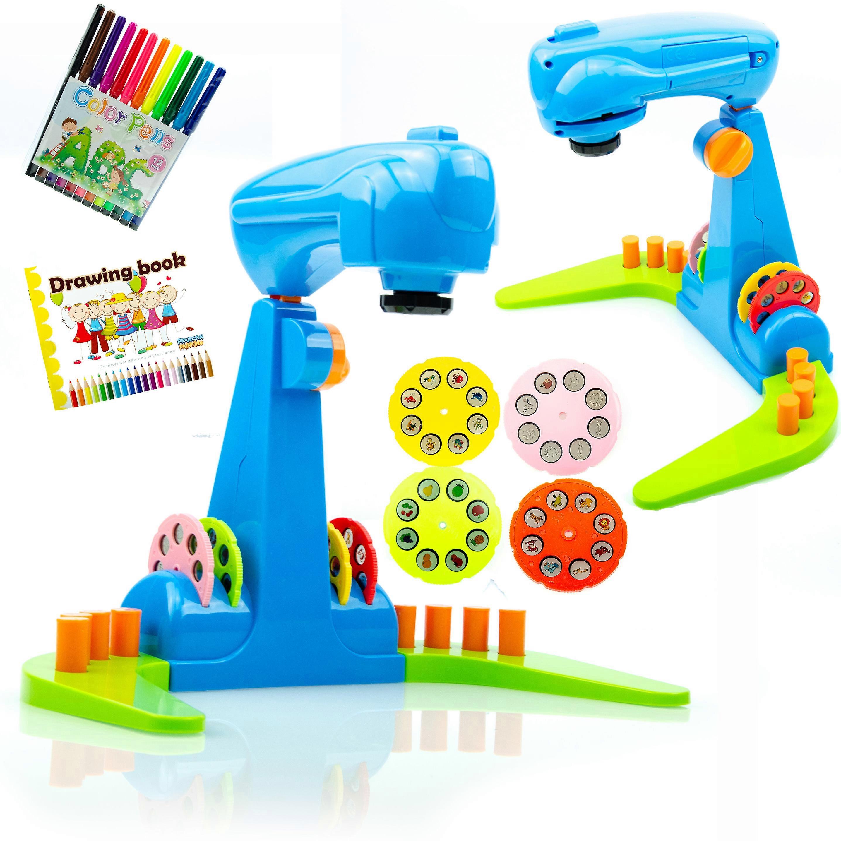 Rosfix Drawing projector with 12 markers and 4 slides | Height adjustable 25-34Cm
