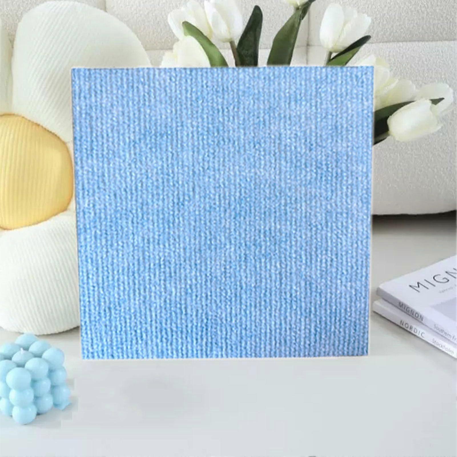SelfAdhesive Carpet Tiles, 30 x 30 cm, NonSlip, Durable, Easy to Peel and Stick, Sky Blue