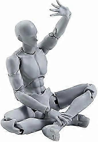Artists Sketch Movable Limb Action Figure Model with Display Base and Pose Parts, 5.9inch Body Human Mannequin Kitfor Drawing, Sketching, Painting
