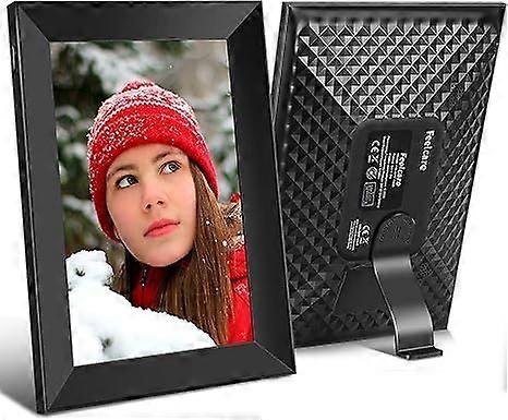 10.1 Inch WiFi Digital Picture Frame, Send Photos or Videos Instantly from Anywhere Via APP, Touch Screen,UK plug,BLACK