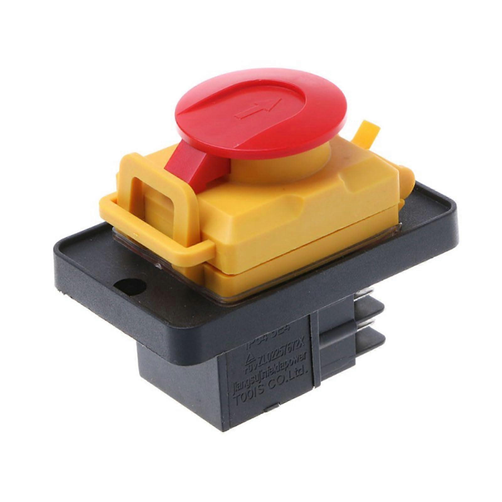 Starting Button, 4Pin Magnetic Push Button KJD12, 12A 250V, Common Push Button For Woodshop