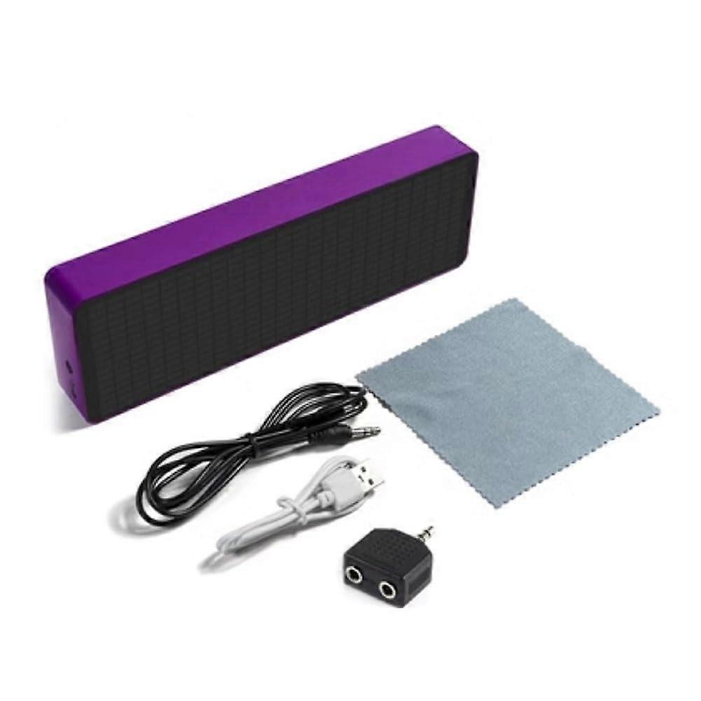 Colorful LED music spectrum, Electronic clock, Sound control, Rhythm light, 1624 RGB pickup, Atmosphere level display, Purple