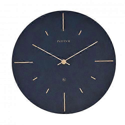 Interval Resin Wall Clock 30cm - Navy & Gold