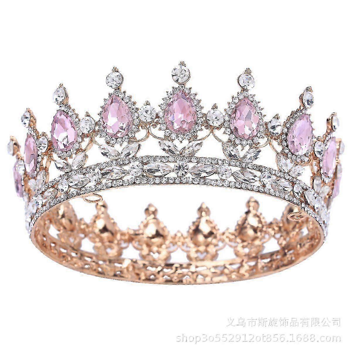 プリンセスクラウンとティアラ(女の子用) - クリスタルプリンセスクラウン、バースデー、プロム、コスチュームパーティー、クイーンラインストーンクラウン