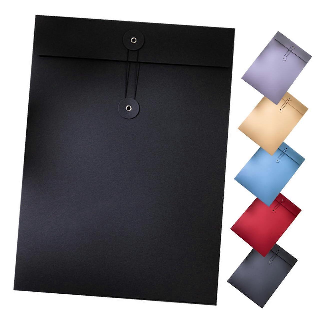 6-Piece Document Organizer Folders with String Closure, Portable Storage Solution for Office, School, and Home, Assorted Colors