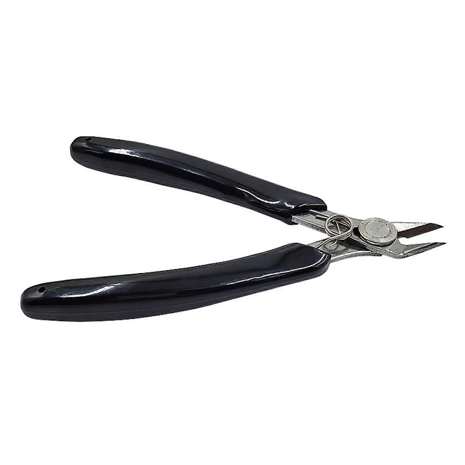 Electric cable cutter with leverage, side cutter, flush cutter, professional hand tool with ergonomic red handle