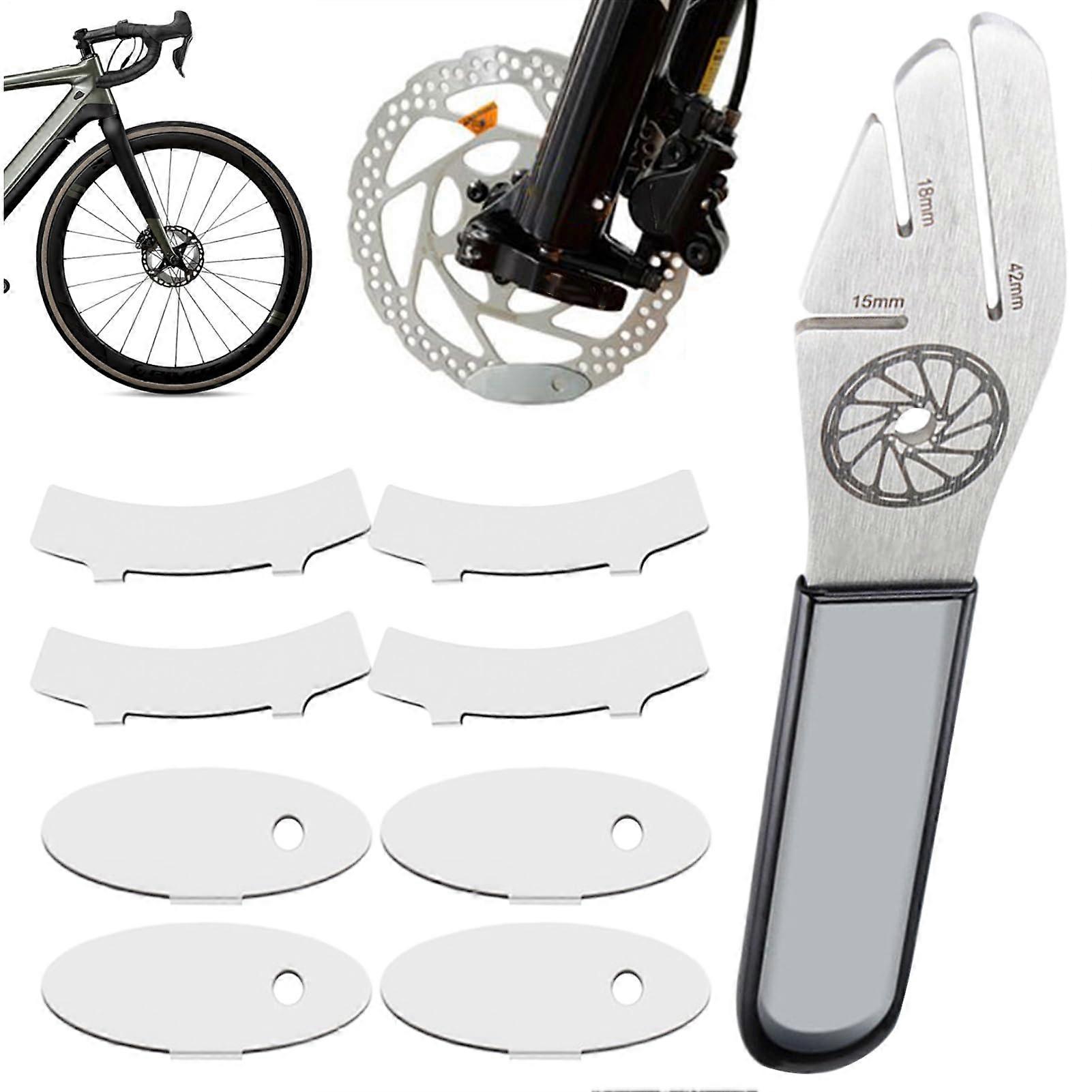 Disc Rotor Tool Set – Alignment Adjuster, Brake Adjustment Aid 9 Rotor Rotor Tools with 8 Additional Pads, Tool for Bicycle Discs