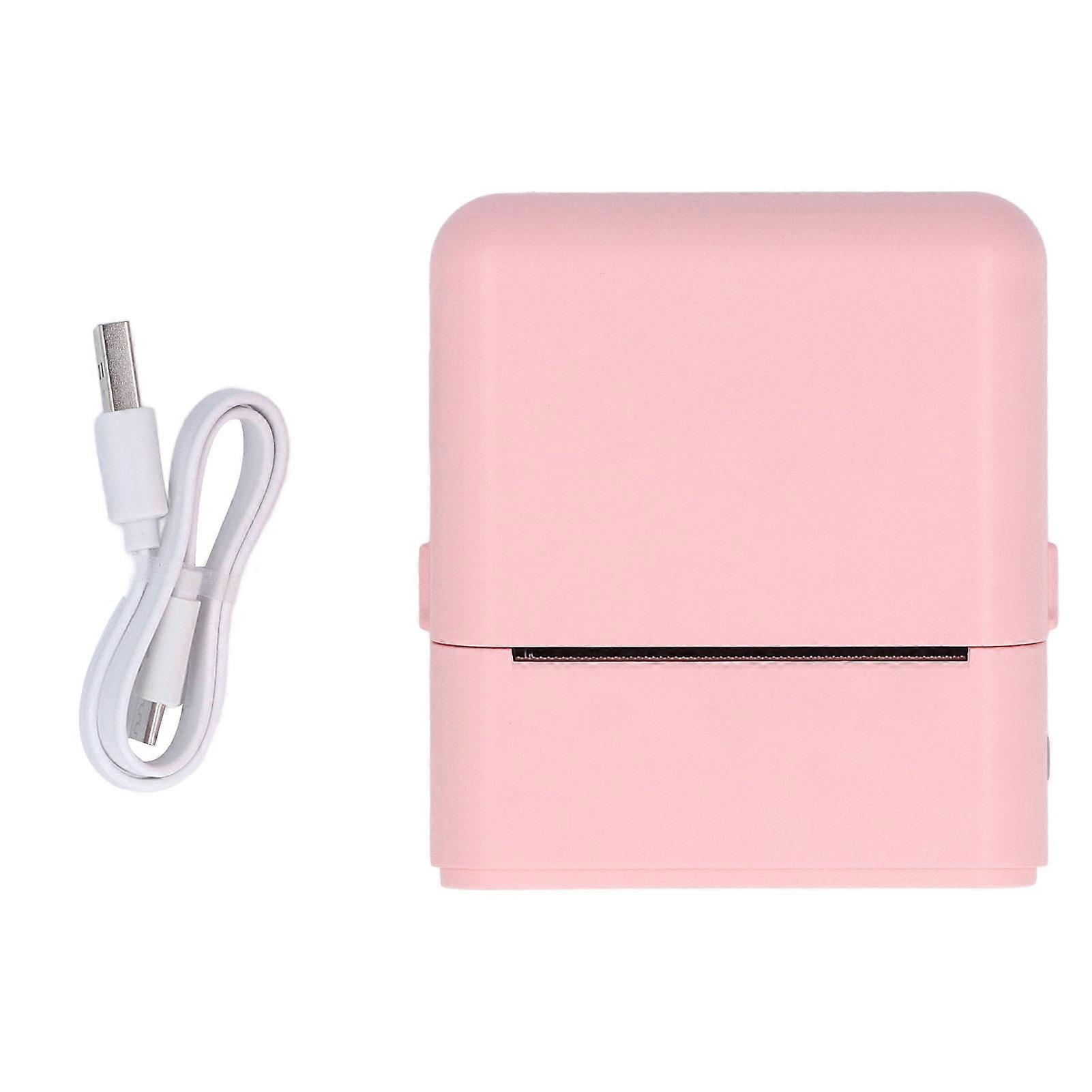 Thermal Label Printer BT 203dpi Portable Mini Label Printer for Date Ingredient Name Small Business Pink