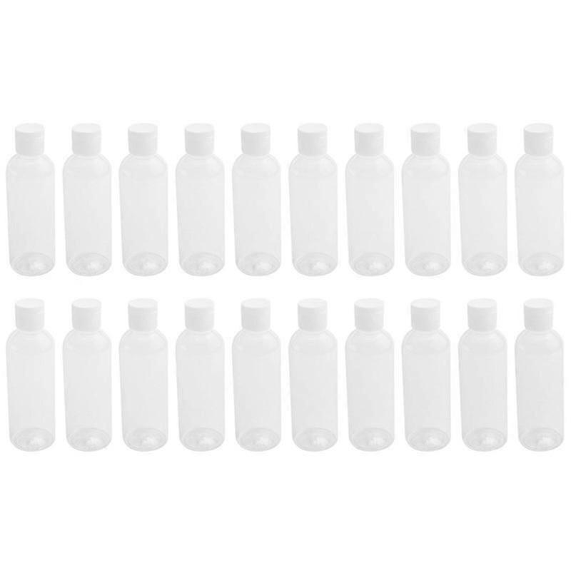 20個 100ml プラスチックシャンプーボトル 化粧品ローション用旅行容器用プラスチックボトル