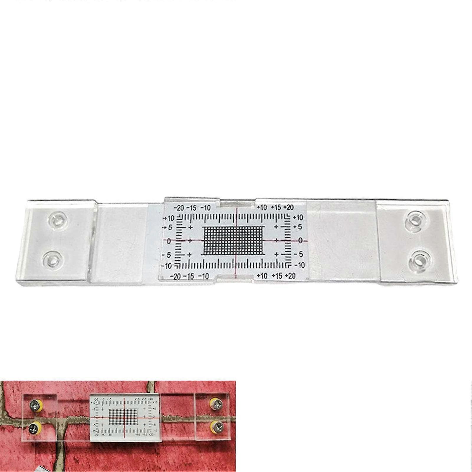 Crack monitoring record, crack counter for building walls, crack monitor acrylic corner, crack comparison bracket, crack indicator