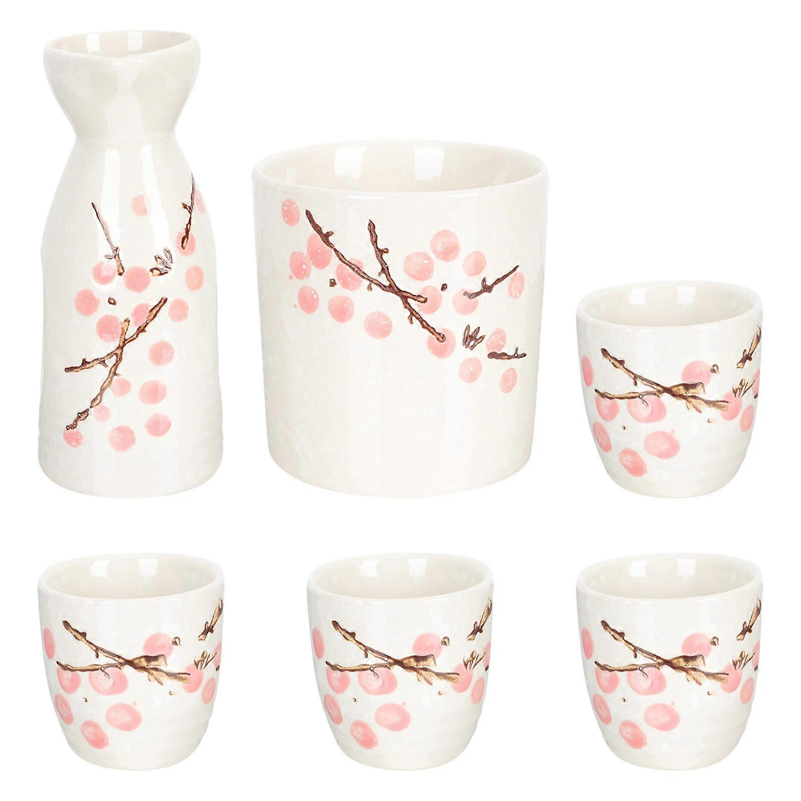 Porcelain Ochoko Cups Sake Pot Delicate Design Serving Sake For Bars