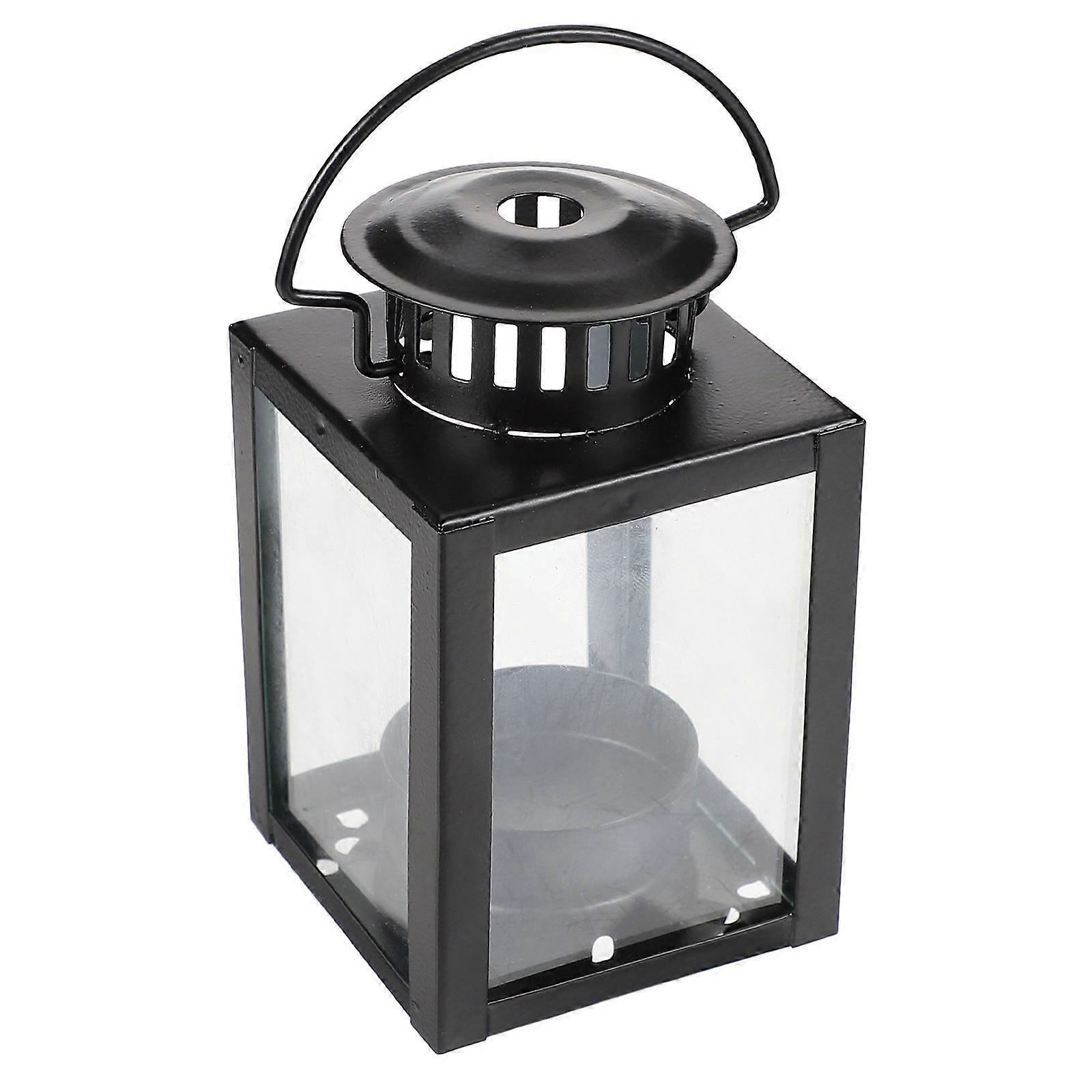 Decorative Candleholder Retro Shape Elegant Black 10.2x6cm For Dining Table Decor 1Pc