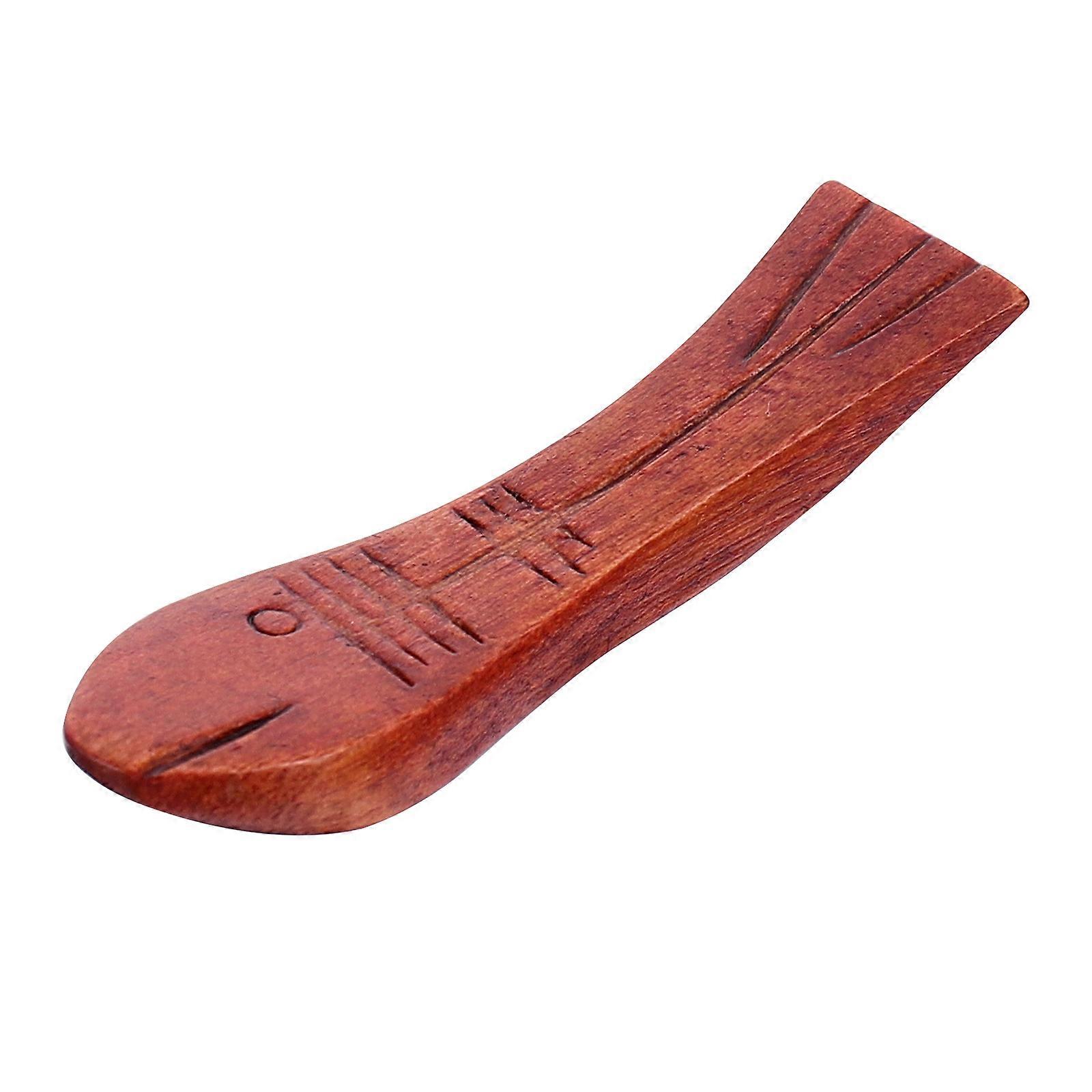 Natural Wood Chopstick Holder Fish Shaped Holding Utensils Reusable Lightweight Easy to Wash 4Pcs