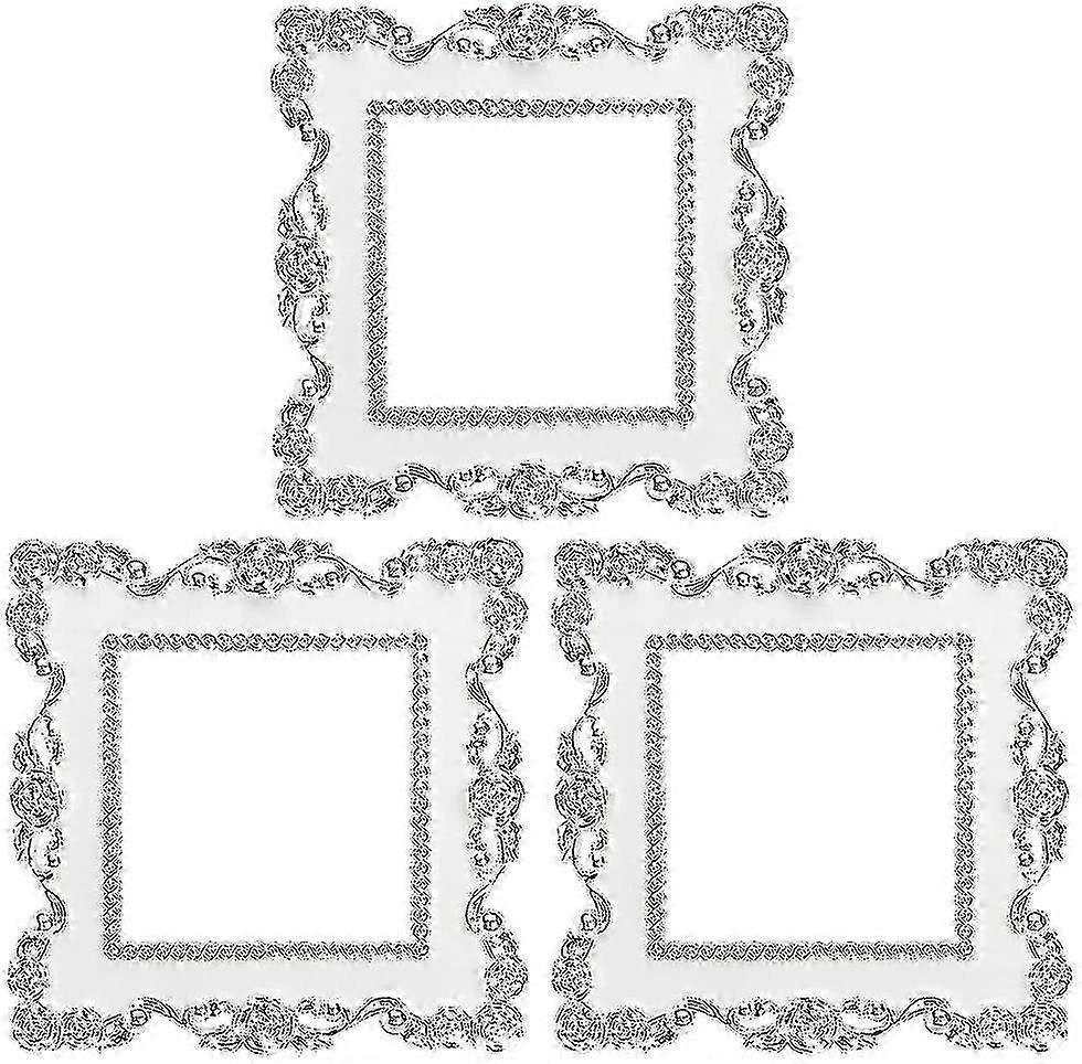 3pcs Light Switch Sticker Surround Socket Finger Panel Cover Set Plastic Resin