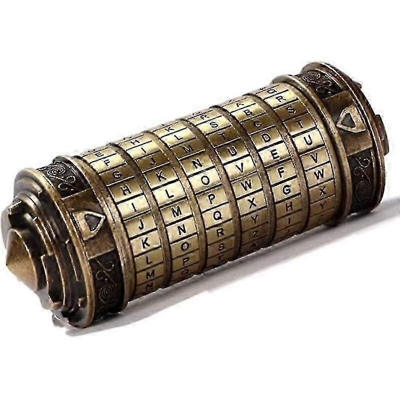 Cryptex Da Vinci Code Mini Lock Puzzle Boxy se skrytými přihrádkami Valentýnské dárky k narozeninám, mosaz