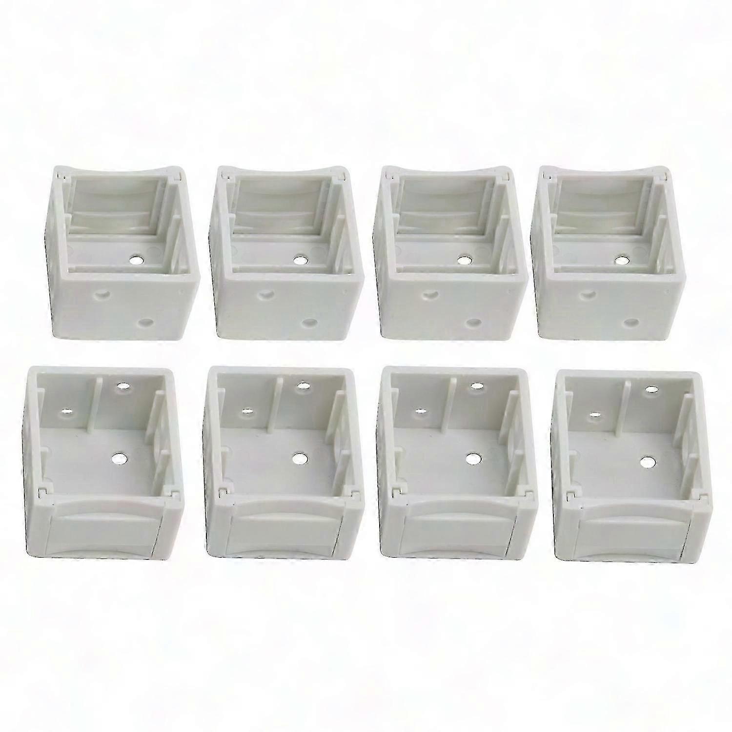 1 Inch White Window Blind Brackets - Set of 8 for Mounting Headrail & Profile Box