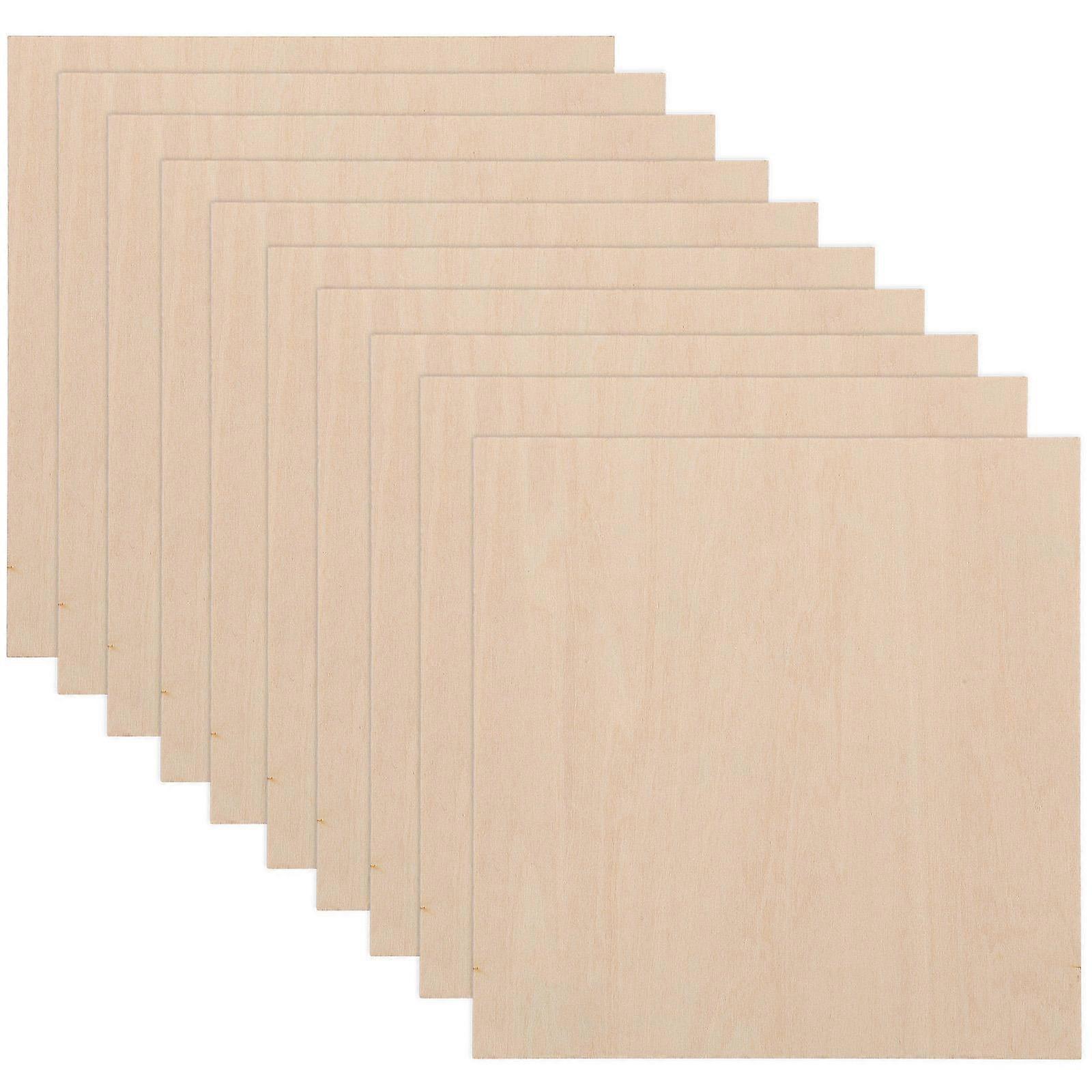 DIY Blank Wooden Planks Unfinished Basswood Boards for Crafts with Smooth Surface 10 Pieces