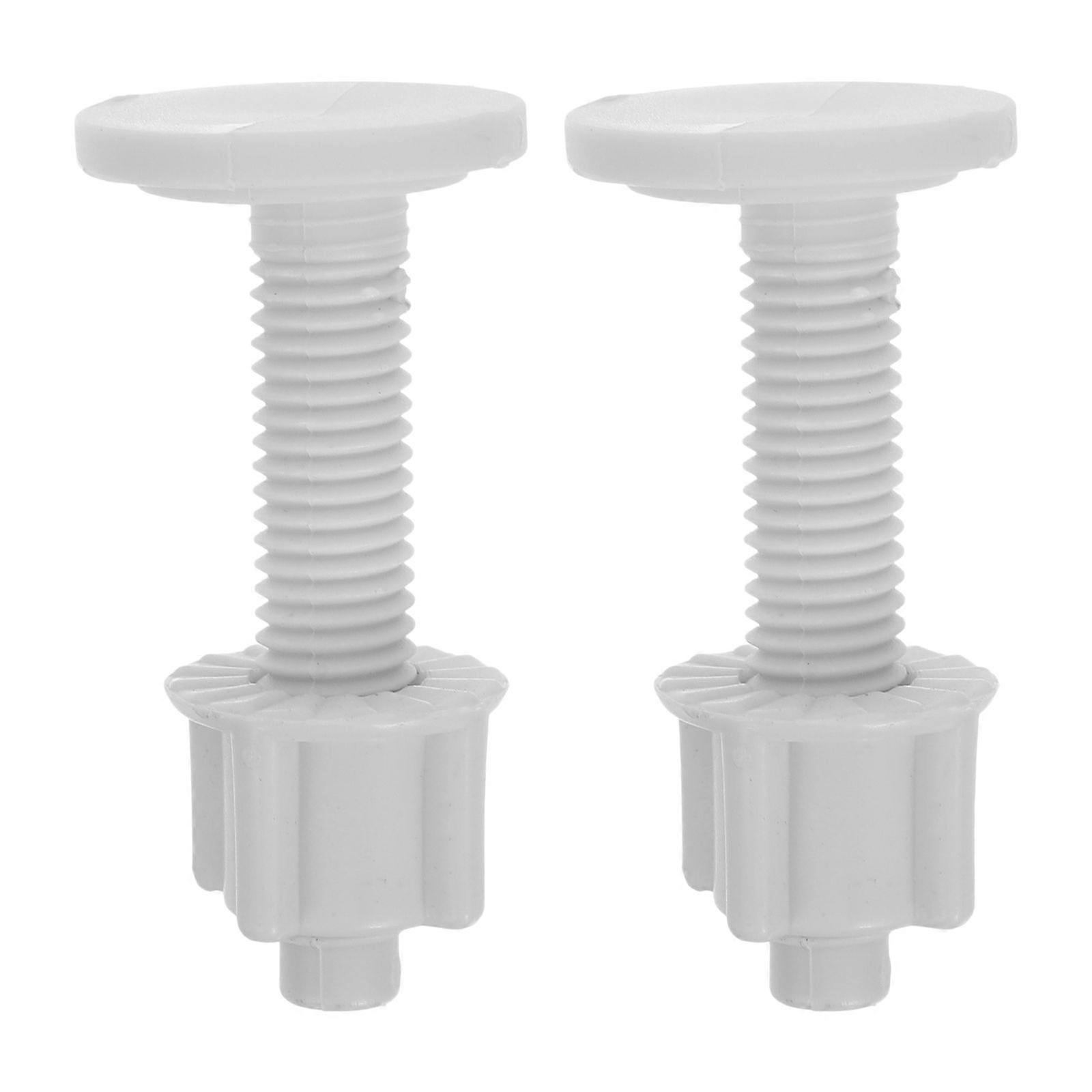 2pcs Toilettensitz Schrauben Set Kunststoff Muttern und Schrauben für WC Sitz Reparatur WC Sitz Hardware WC Sitz Befestigungsschrauben WC Sitz Scharniere Scr