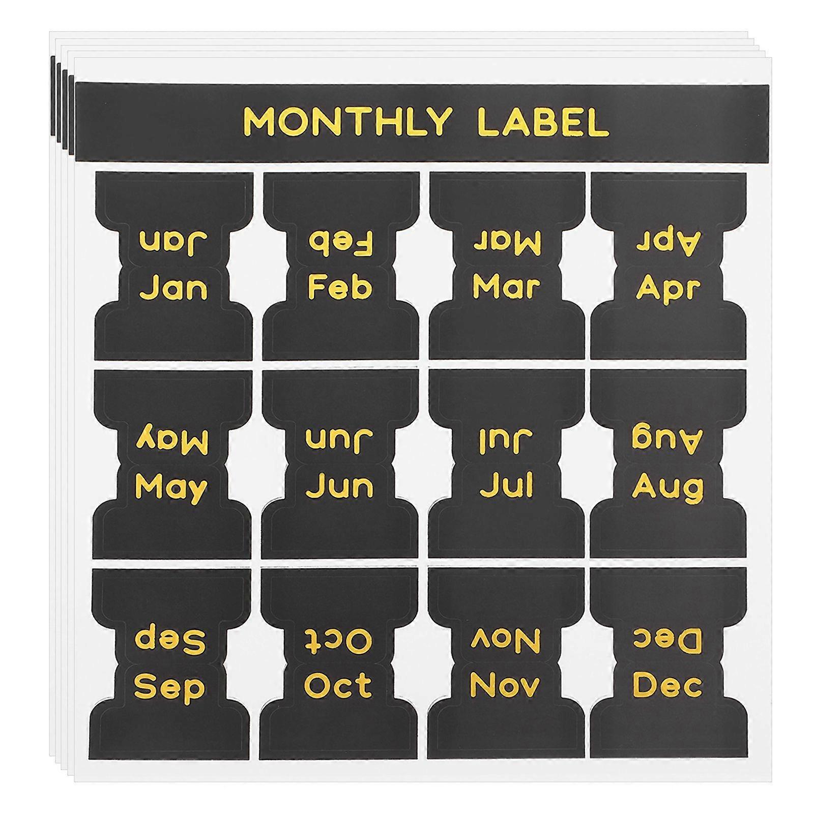 5 Sheets Self-adhesive Monthly Index Tabs  Portable Sticky Tabs Monthly Book Marking Tabs Sticky Page Markers Small Index Tabs Decors