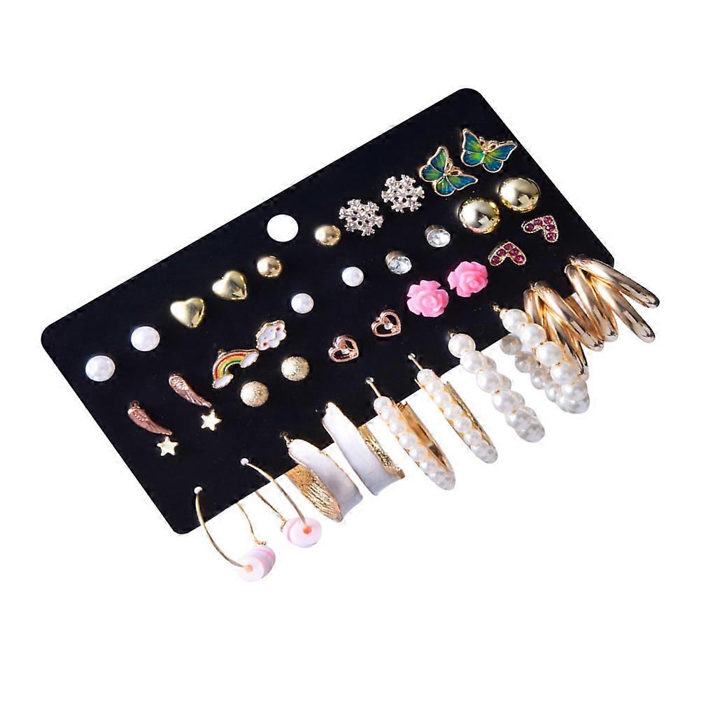 20 Pairs Elegant Stud Earrings for Women – Lightweight, Comfortable, Floral Design, Ideal for Daily Wear and Gifting