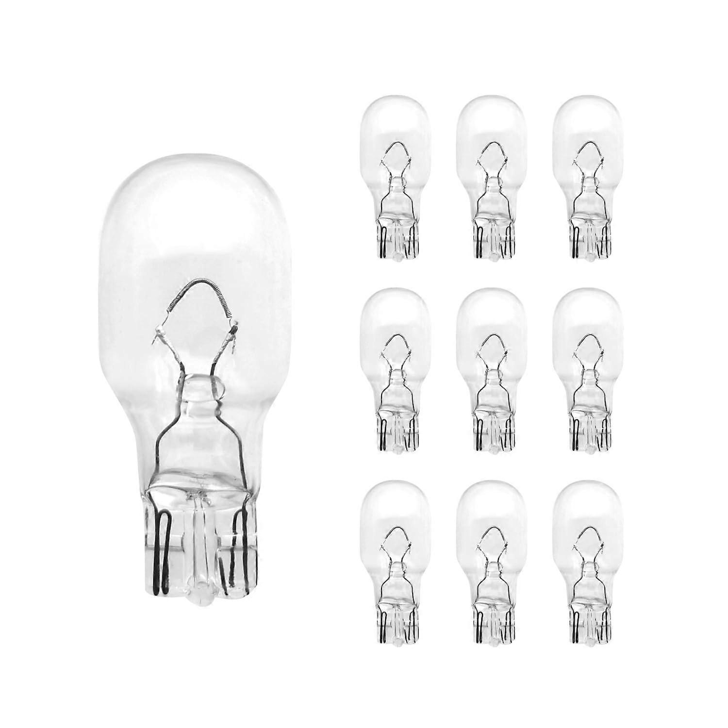 T15 W16W 12V 16W Brake Light Bulb Pack Of 10, W2.1x9.5d Socket, For Car, Motorcycle, Truck, Rear And Brake Light