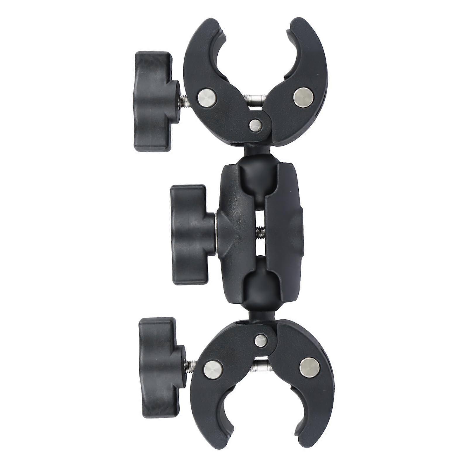Camera Clamp Mount, Double Clamp, 360-Degree Double Ball Head, GoPro Compatible Action Camera Mount, 6 Cm, Handlebar