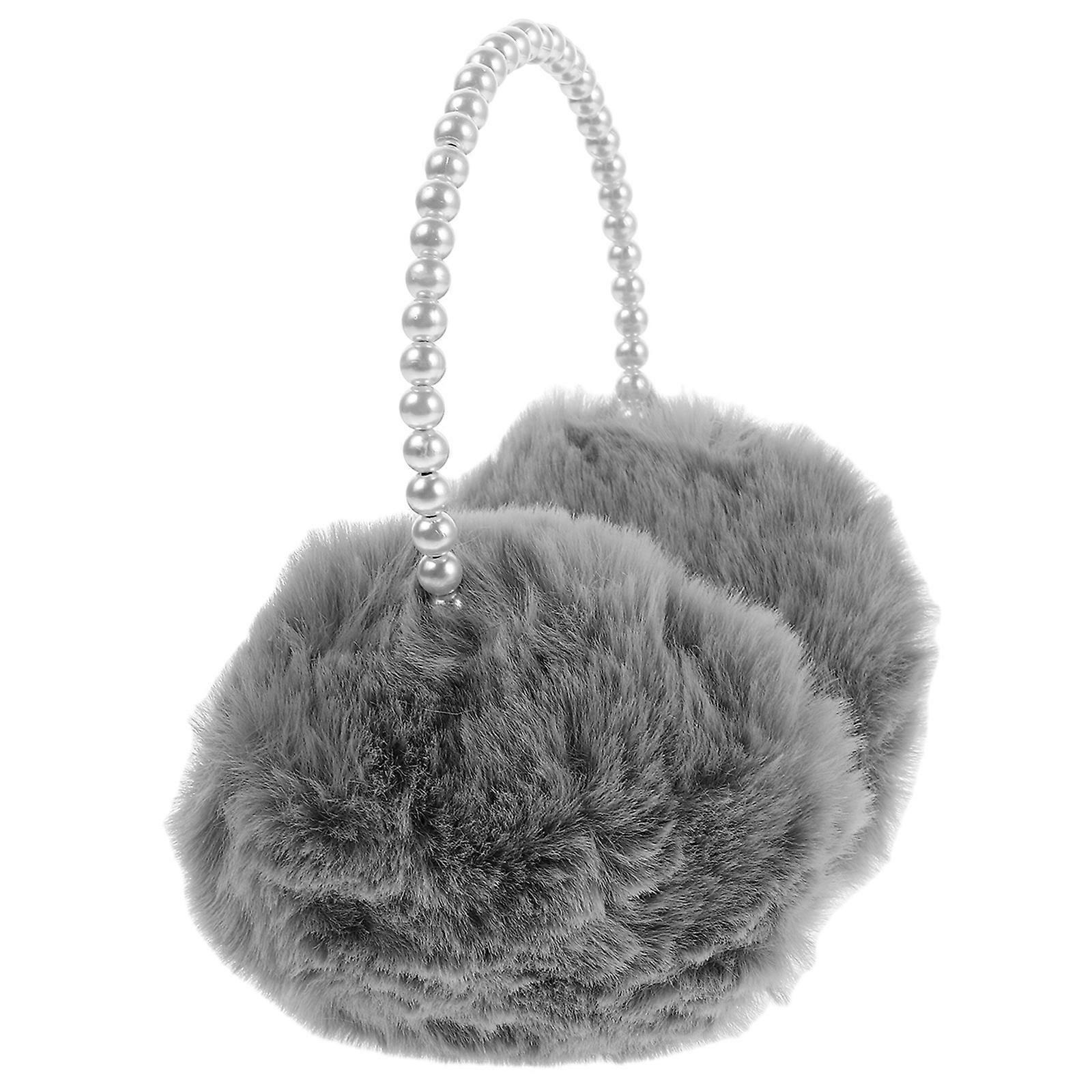 Plush Warm Ear Muffs for Winter Use Grey Color Suitable for Toddlers Women and Children Size One Size Fits All