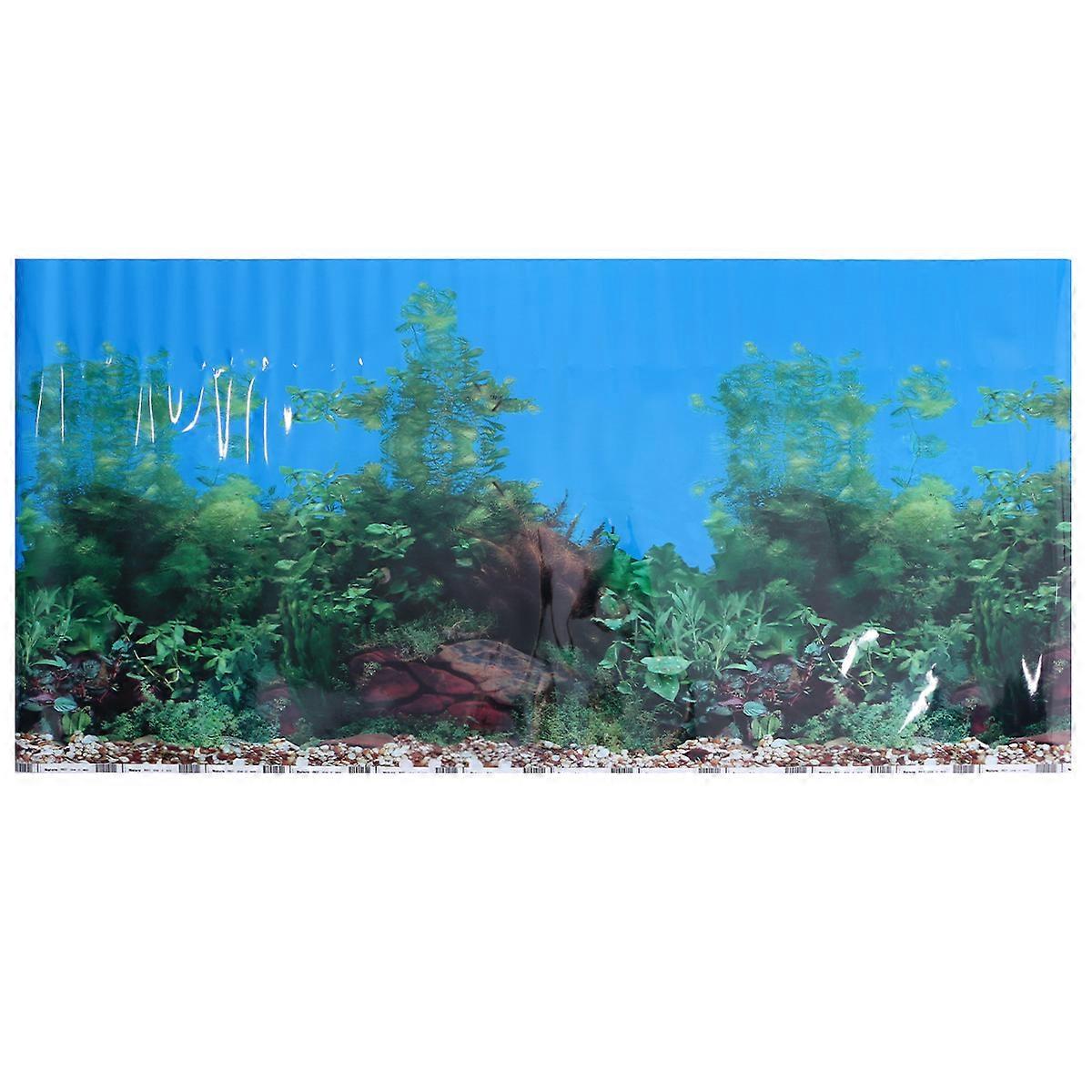 Self Adhesive Aquarium Background For Fish Tank Owners Rectangle Decorative 1Set