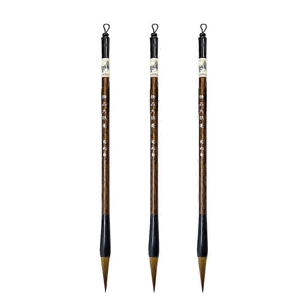 Chinese Calligraphy Painting Brush with Synthetic Material for Beginners Ideal for Watercolor and Sumi Drawing 3PCS Multi