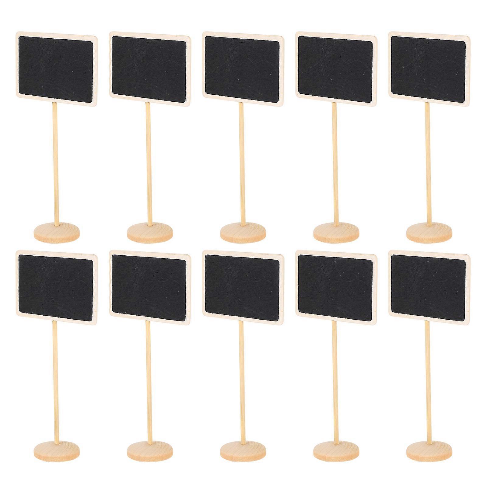 10pcs Mini Chalkboard Signs, Small Blackboard Message Boards for Weddings, Parties, Events, Lightweight, Easy to Wipe Clean, for Displaying Menus and