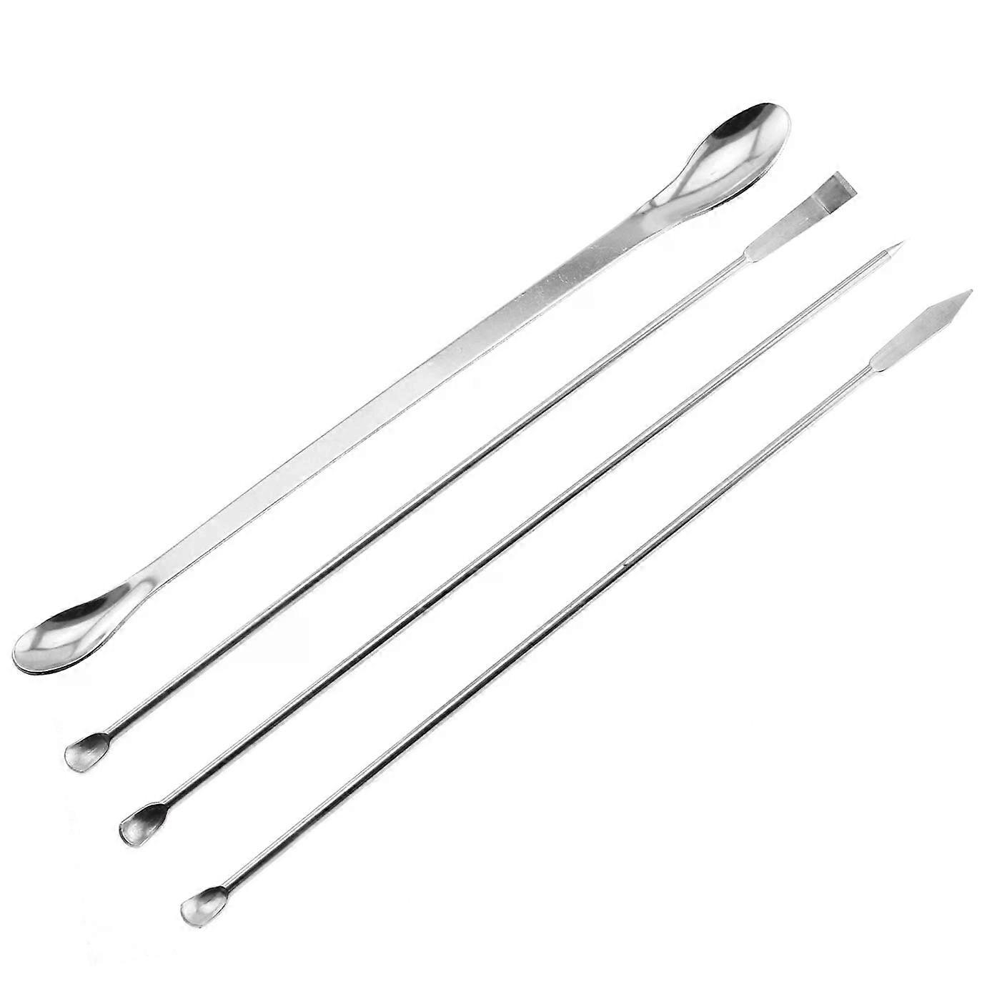 Micro Lab Sampling Scoop Spatulas, 1 Set Stainless Steel Combination for Lab Sampling