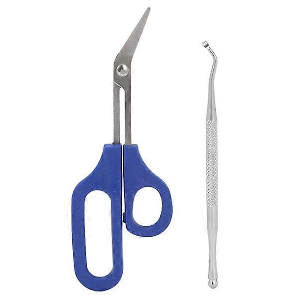 長いハンドル付きつま先爪はさみ人間工学に基づいた足の爪切りはね込みファイル