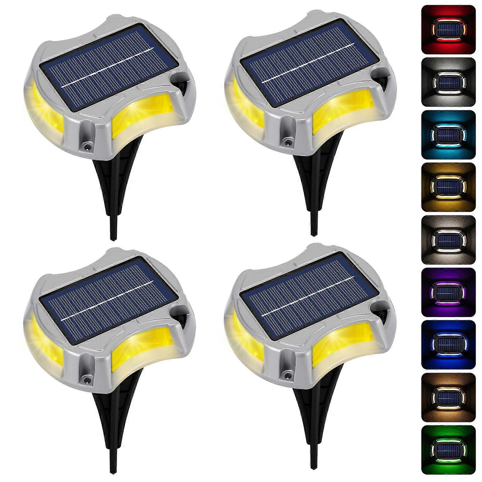 12pcs Outdoor Solar Deck Lights (RGB Multi-Mode)