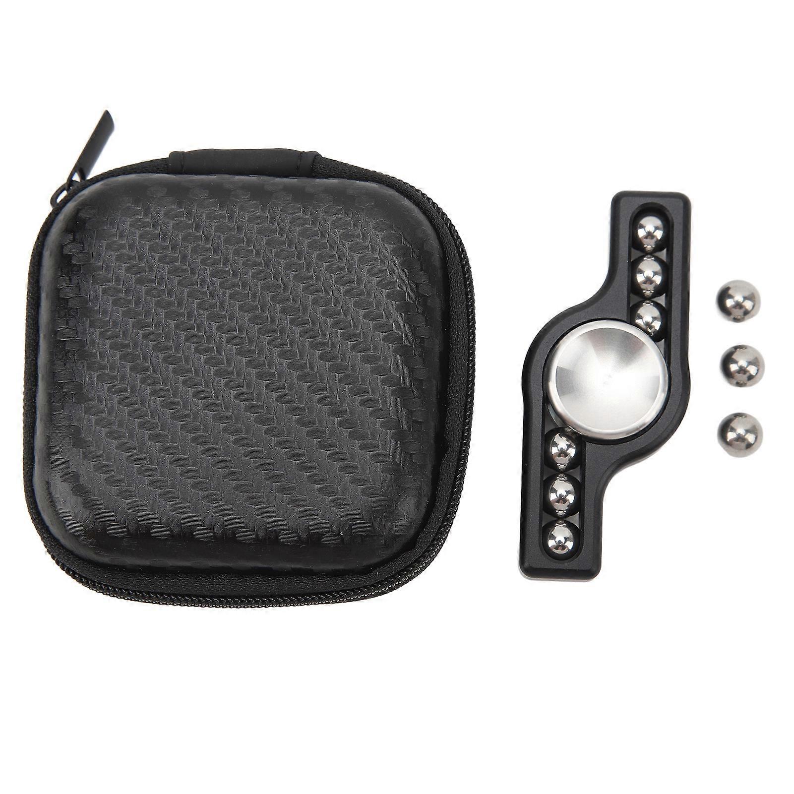 Fingertip Rotation Toy Adult Office ADHD Anxiety Stress Relief Steel Ball High Speed Bearing Rotating Toy Black