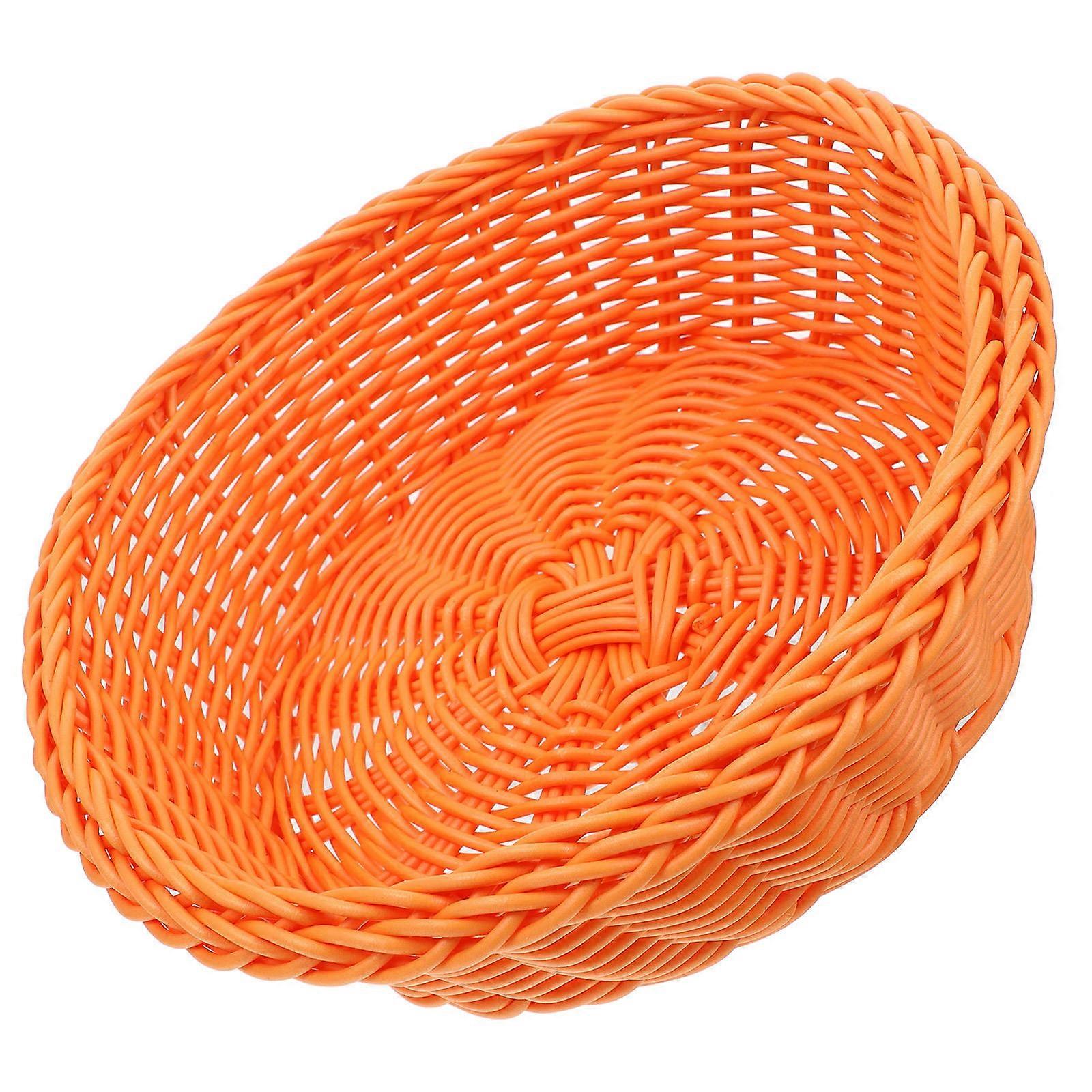 Plastic Fruit Tray 1Pcs Orange Multi-Use Design Serving Tray for Storage Use