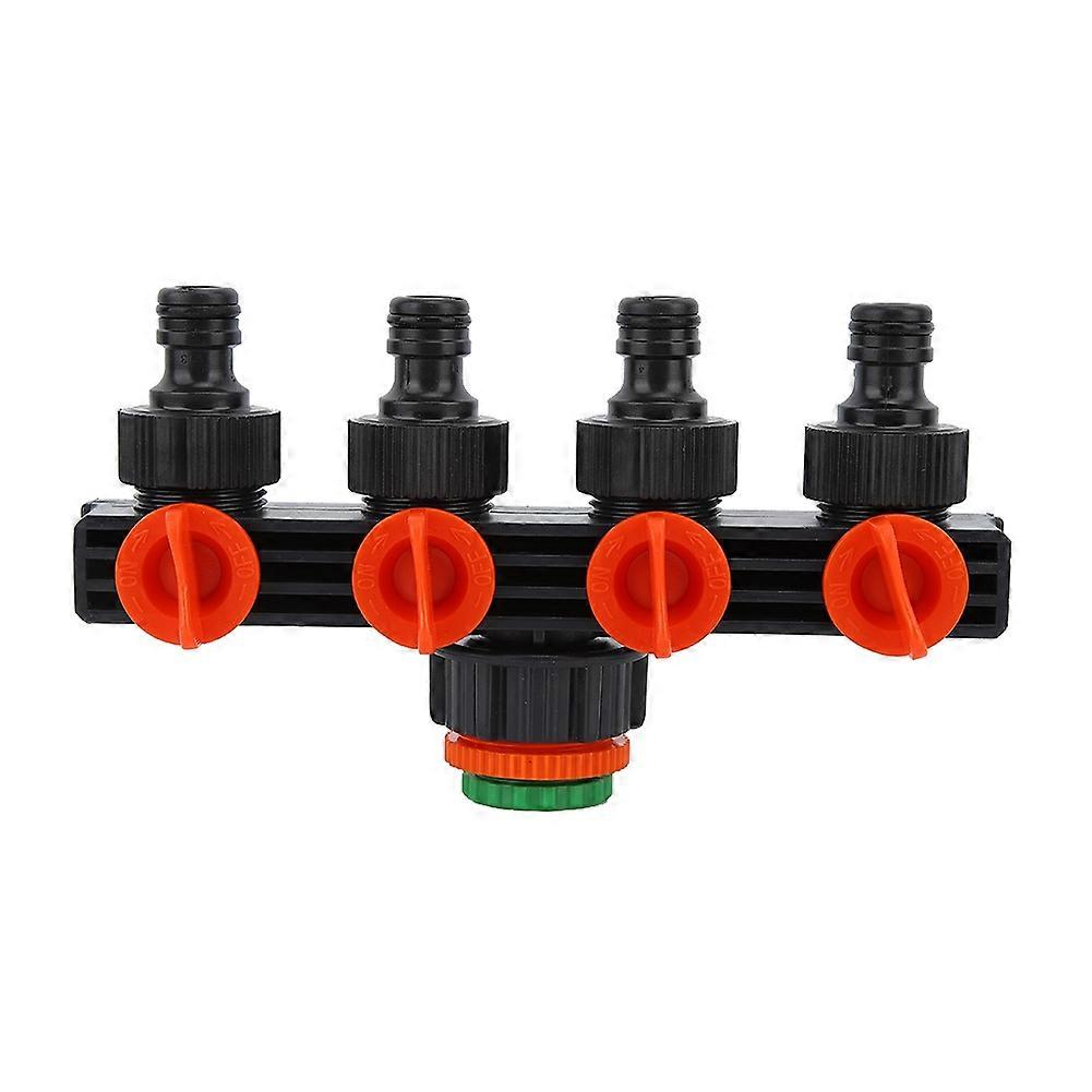 Garden Water Pipe Adapter Tap Hose Valve Splitter Connector Faucet Connect 4 Way