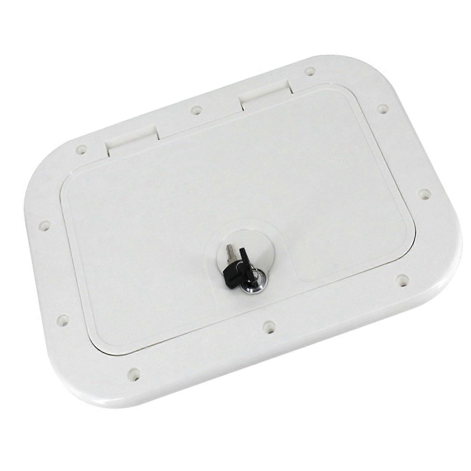 Robust marine deck hatches, durable inspection covers, lowprofile with key for boat access