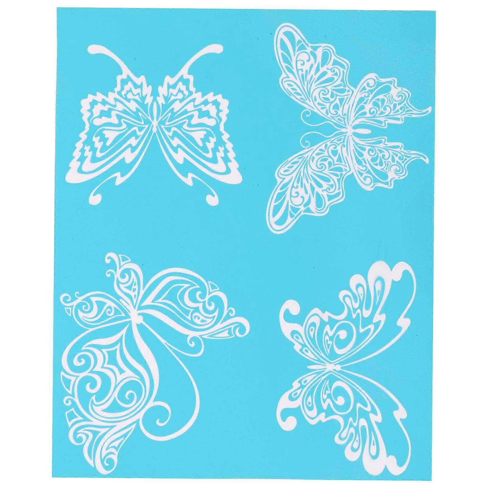Adhesive Mesh Screen Stencil   Butterfly Pattern   Washable Screen Printing Template for DIY Crafts and Party Decorations
