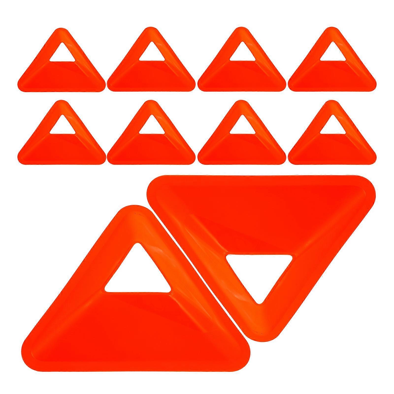 10Pcs Multi-Function Soccer Cones Portable Training Equipment For Athletes Featuring Red Color With Cone Shape