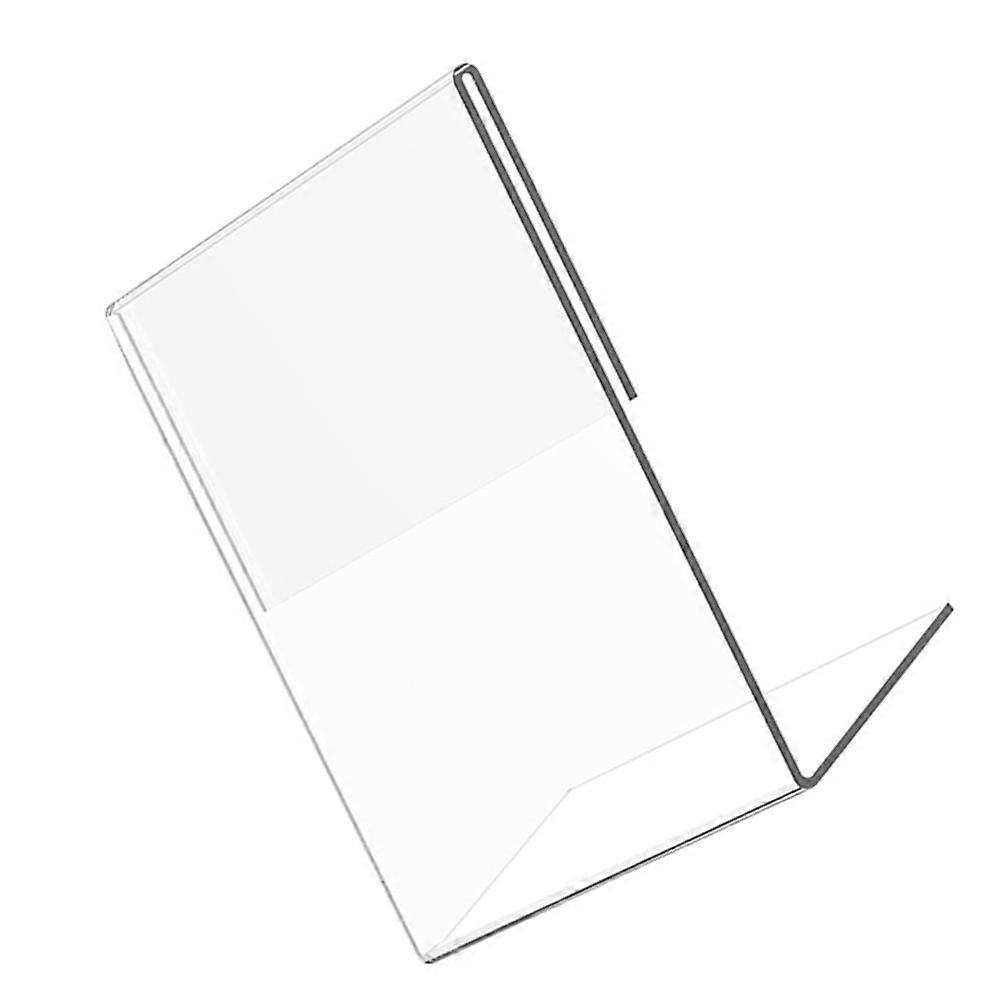 Transparent Acrylic Sign Holder for Menus Flyers and Table Signs and Easy to Clean 5 Inch