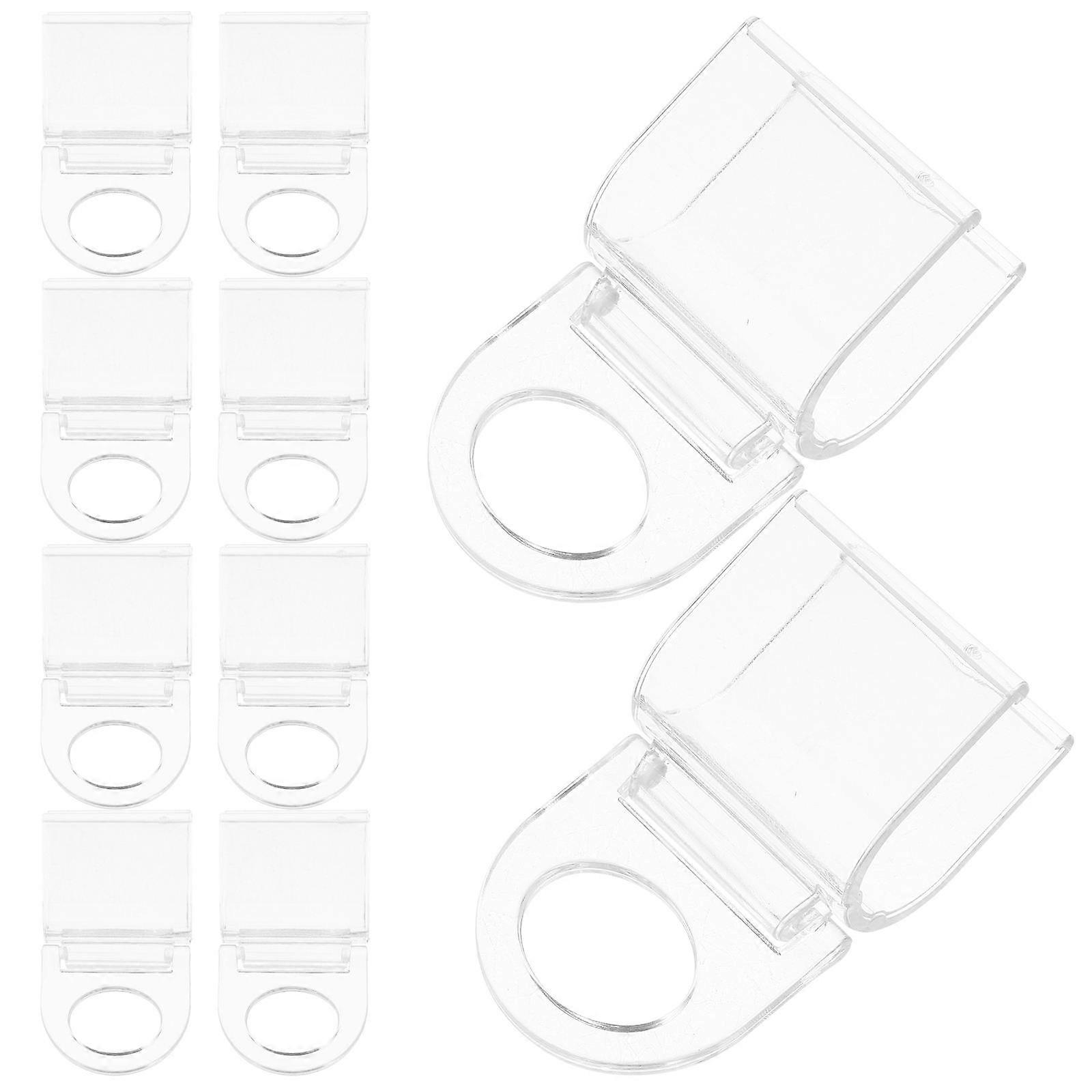 Transparent U Shaped Window Shade Clips (10pcs) Clear Acrylic Cordless Roller Blind Fasteners for Safe Cord and Light Control