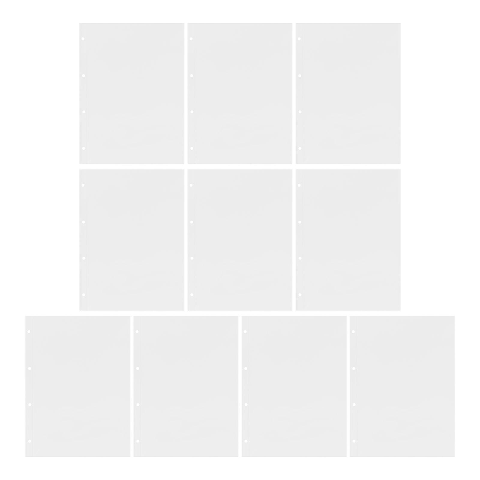 10pcs Clear Sheet Protectors File Folder Bags Clear Document Folders Plastic Page Protectors Clear Plastic Sleeves Magazine Protector