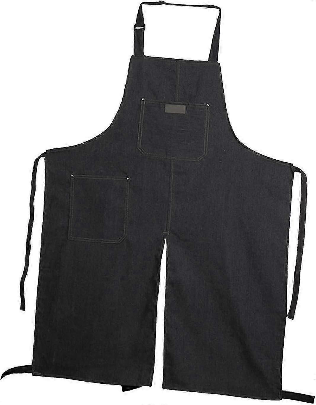 Adjustable Split Leg Pottery Apron with Pockets for Chef Men Women  Ideal for