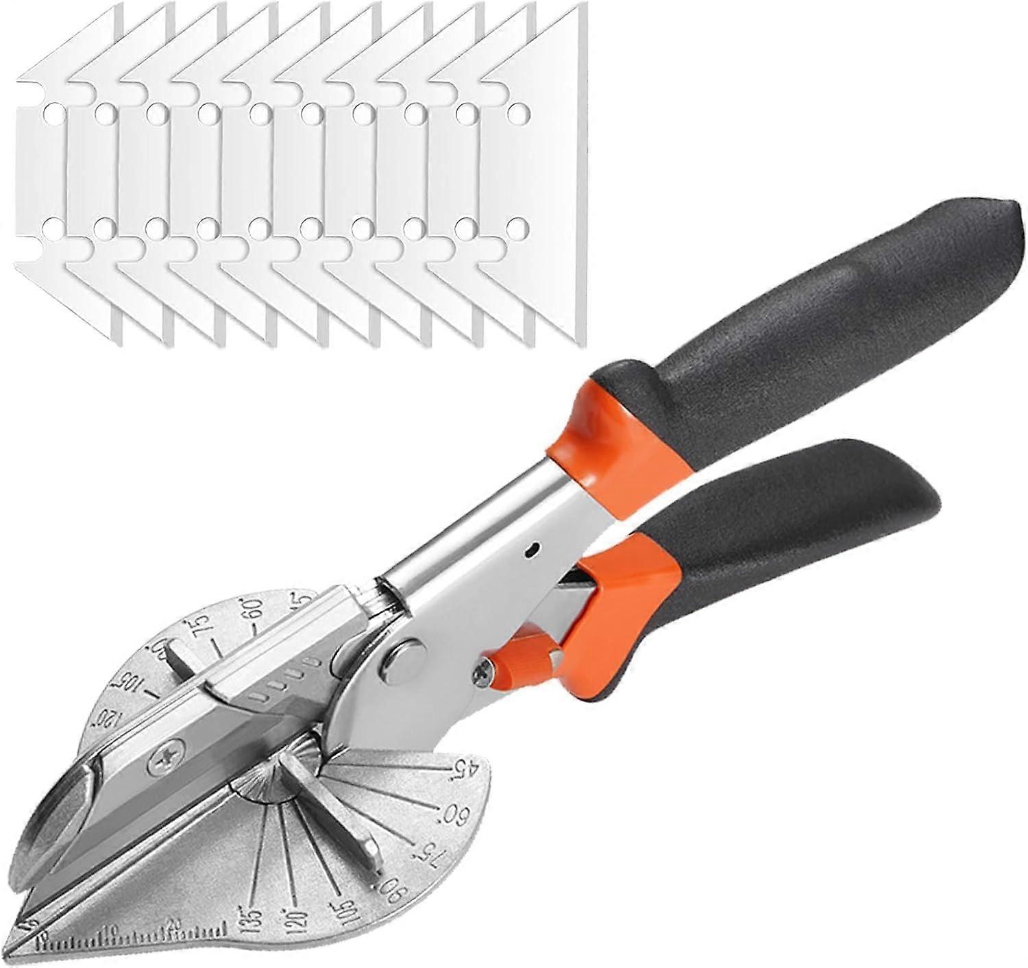 Scissors Multi Angle Trim Cutter 45 To 135 Degrees Sealing Scissors Softwood PVC Includes 12 Replacement Blades