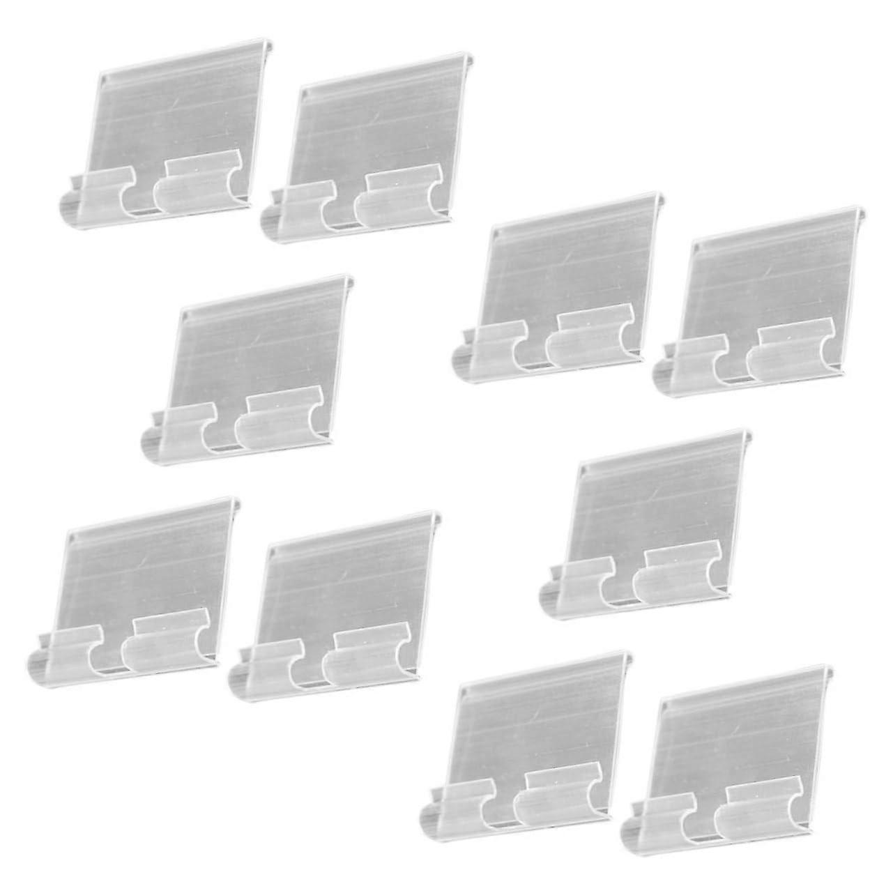 Pack of 20 Transparent Price Label Holders for Retail Shops, Easy to Use Sign Holders for Product Information Display