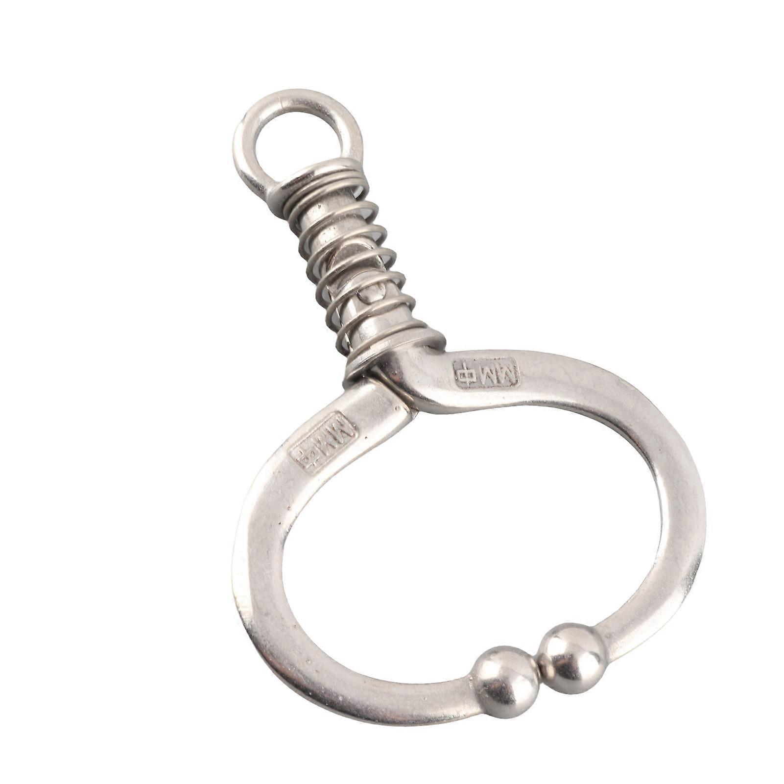 Stainless Steel Cattle Nose Ring with Spring Nose Clamp for Bull Cow Farm Use Durable Livestock Handling Tool