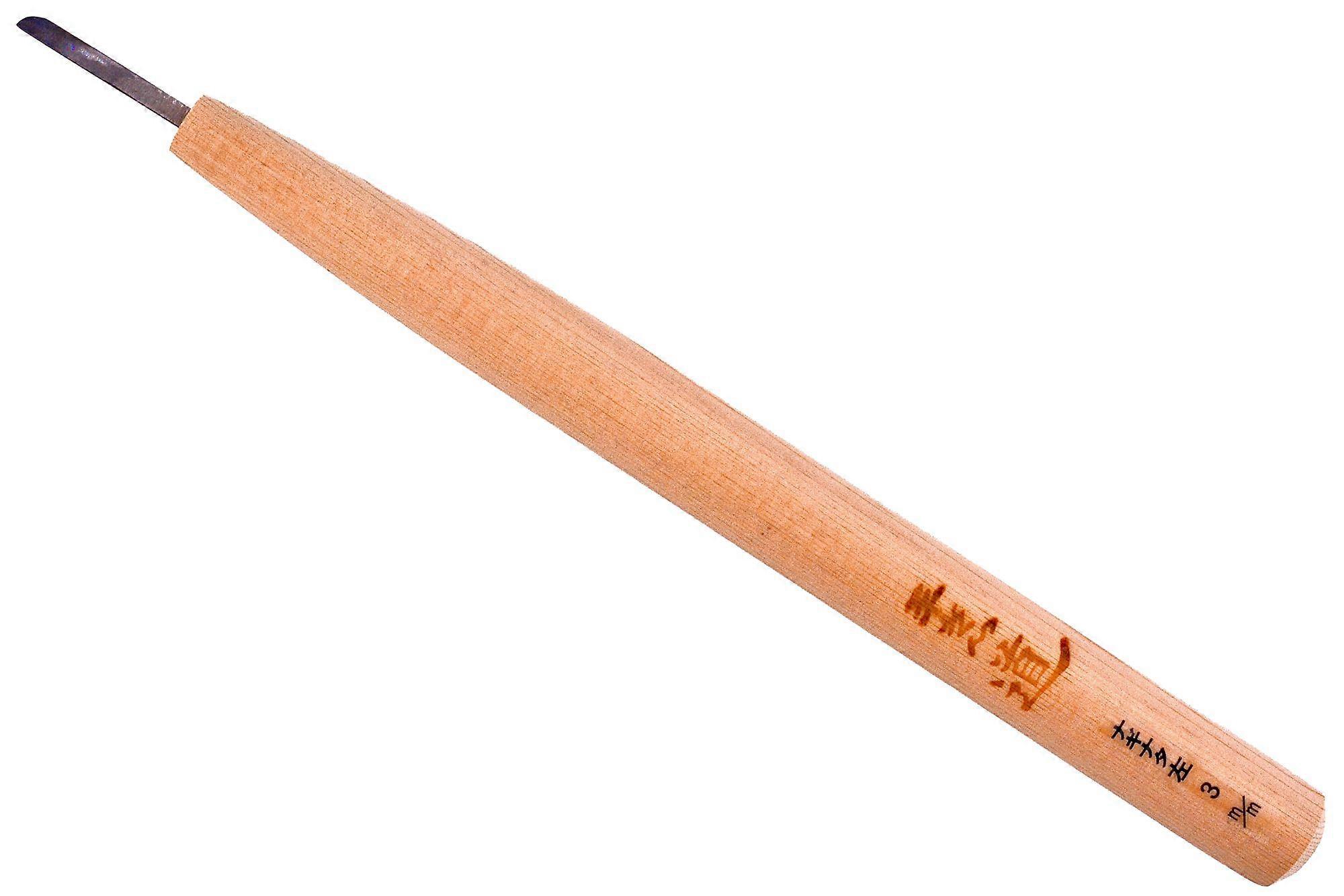Michihamono Round Radius Skew Chisel 3mm Woodcarving Chisel for Wood Working