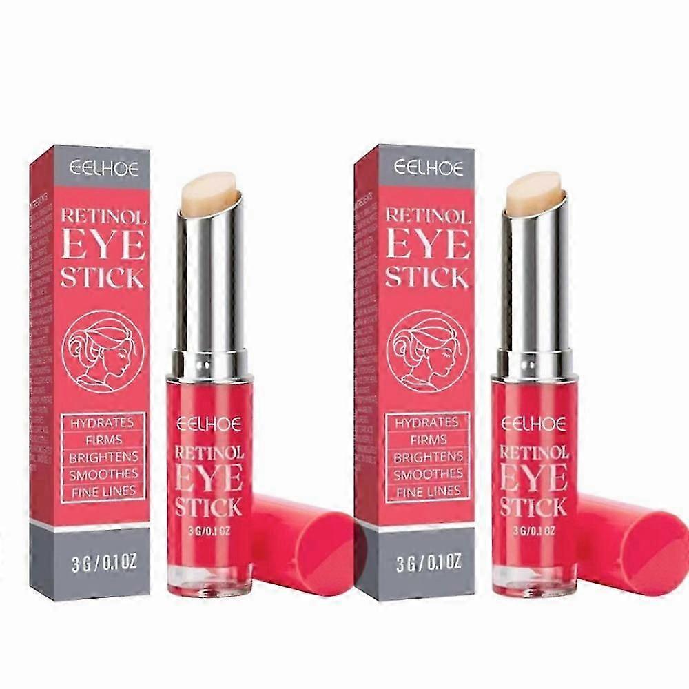 2pcsレチノールアイクリームスティックは腫れを減らし、しわのくまはスキンケアを取り除きます